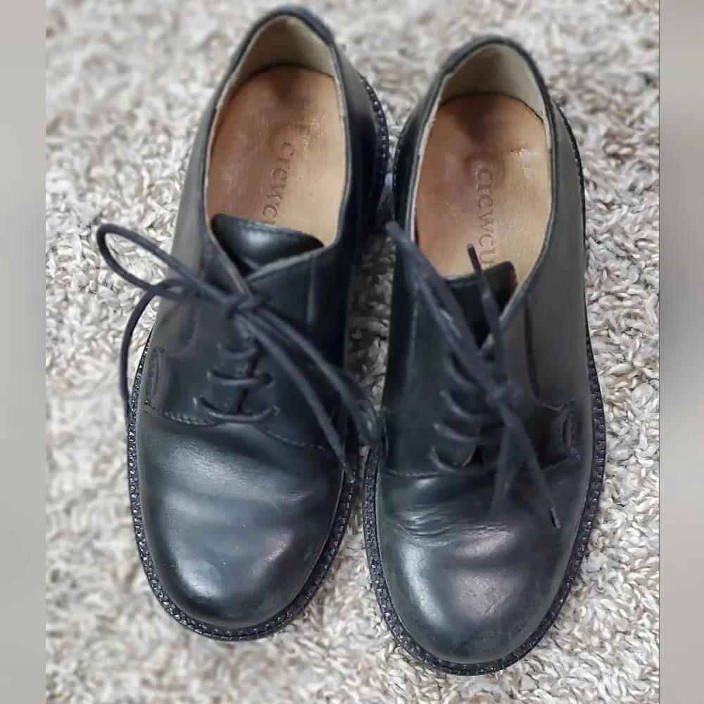 Crewcuts Black Leather Dress Shoes